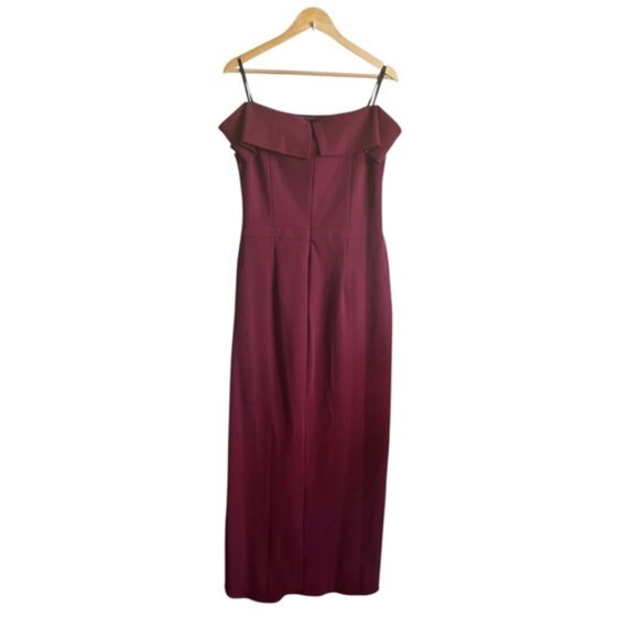 BHLDN Deep Red Evening Dress Size 16 Wine Holiday Formal - Picture 7 of 15